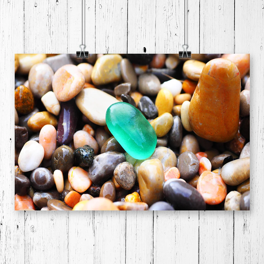 'Coloured Beach Pebbles' Graphic Art