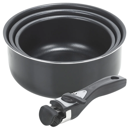 Symple Stuff Melik 3 Pieces Hard-Anodized Aluminum Non Stick Cookware Set