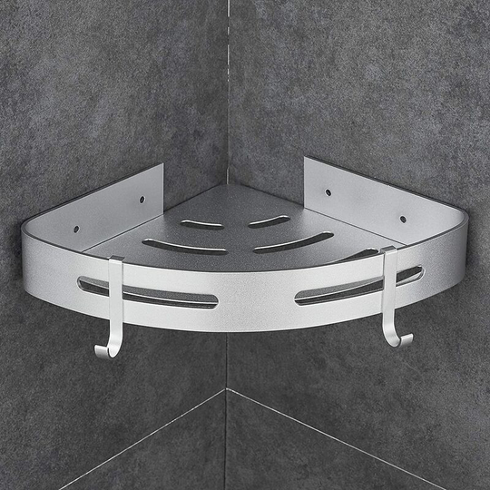 Bathroom Tripod Bathroom Shelf Storage Holder Antirust Triangle Elegant Cart Simple Silver Shelving