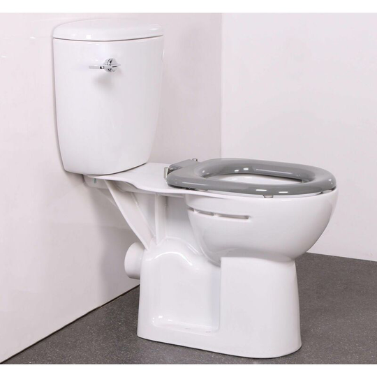 NymaPRO Comfort Raised Height Closed Coupled Toilet wc Bathroom Grey Doc m - White
