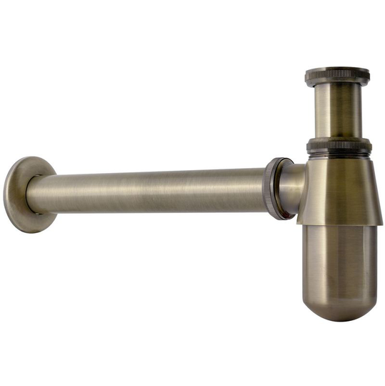 Kerra - Retro Bathroom Antique Brass Waste Bottle Trap Drain Siphon Basin Sink 5/4'