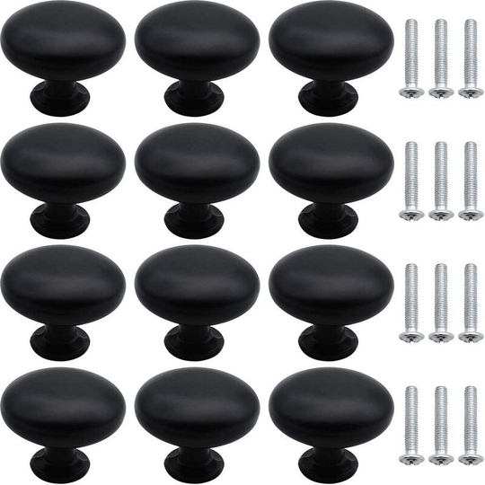 Perlerare - 12 Pieces Drawer Door Handles Solid Metal Furniture Handles with Screws Drawer Open Handles for Cabinet Cupboards Kitchen Shoebox
