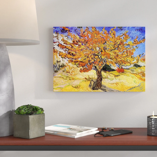 'Mulberry tree' by Vincent Van Gogh Painting Print