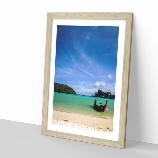 'Longtail Boat in Thailand Beach' Framed Photographic Print