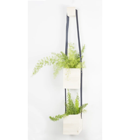 2 Piece Wooden Wall Planter Set