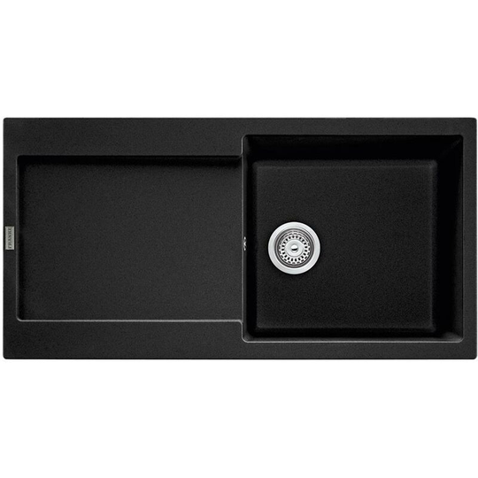 Franke Maris 1.0 Bowl FraGranite Reversible Onyx Black Kitchen Sink With Waste