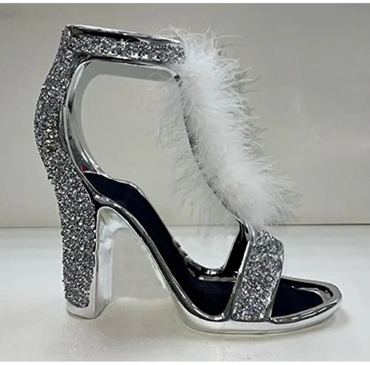 Sparkly Feather Shoe Jagopian Sculpture