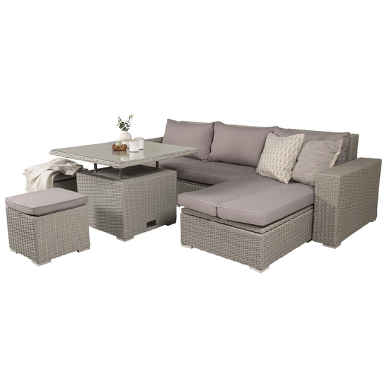 Vedika 5 Seater Rattan Corner Sofa Set
