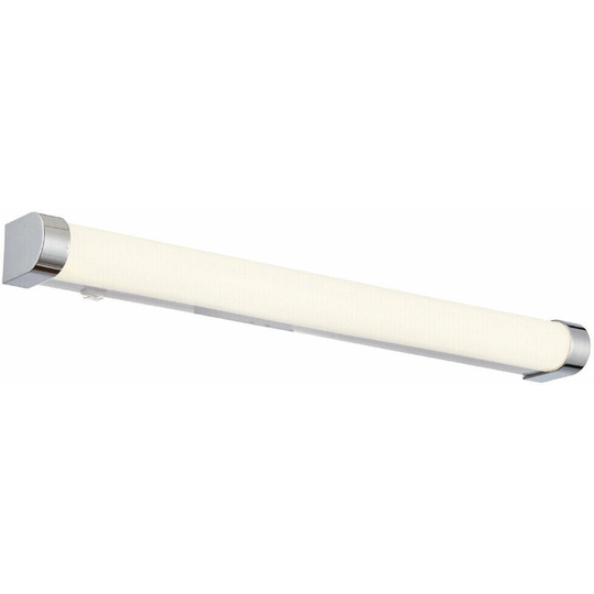 Loops - led Bathroom Wall Light 15W Cool White IP44 Chrome Bar Slim Strip Cabinet Lamp
