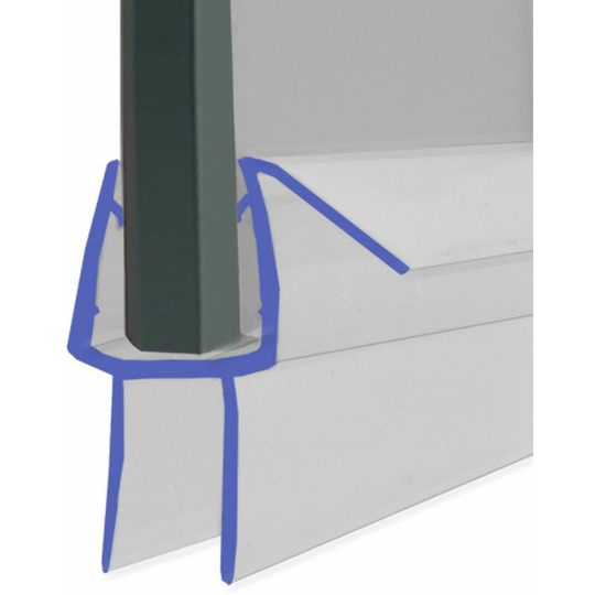 Shower Seal for Screens, Doors or Panels | Fits 8mm Glass | Seals 5-10mm Gaps | SEAL087 (90cm) - Clear