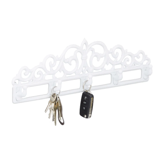Fenderson 5 Hooks Antique Cast Iron Cottage Wall-Mount Coat Rack