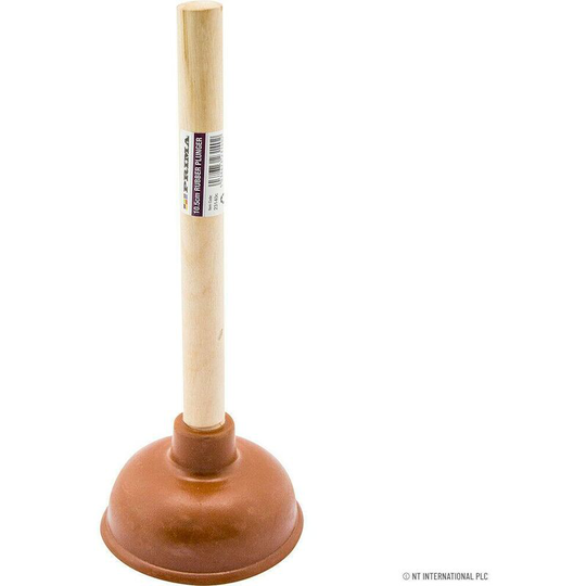 Bathroom Rubber Sink Drain Toilet Wooden Handle Plunger Unblocker Cleaner New