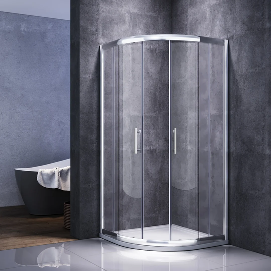 Belfry Bathroom quadrant shower enclosure round shower 80X80 corner entry shower enclosure sliding door quadrant shower