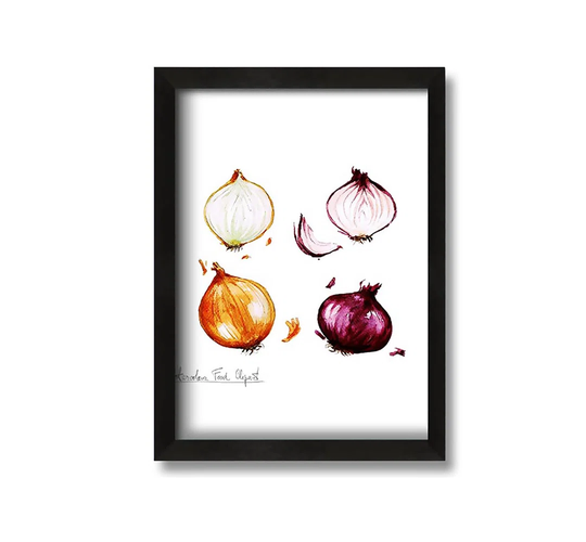 Onions - Picture Frame Painting on Canvas