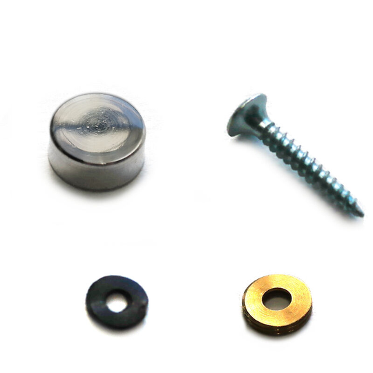 GTV - Fixing Elements for Glass and Mirrors Small Supports - Colour Brushed Chrome - Pack of 8