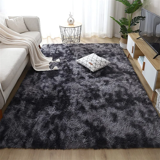 Dhaka No Pattern And Not Solid Colour Rectangle: 21.9Cm X 29.9Cm Black Area Rug