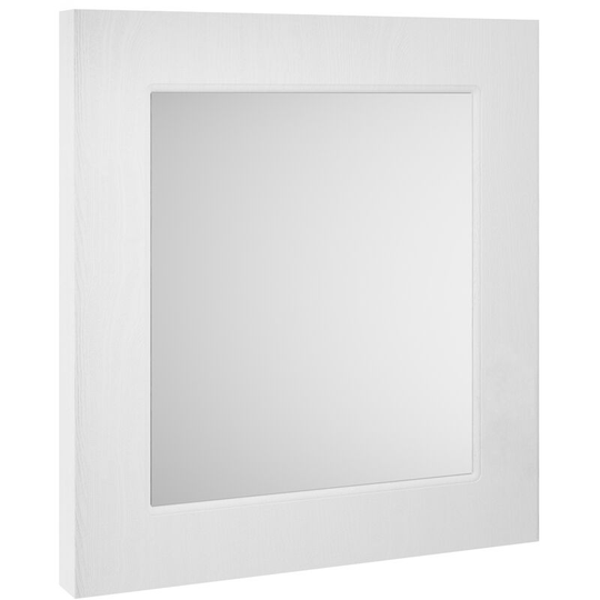 Nuie - York Bathroom Mirror 800mm h x 600mm w - White Ash