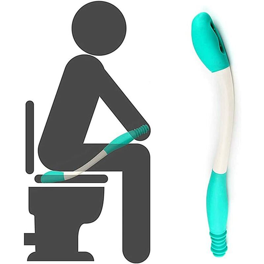 Toilet aids, long reach comfort wipe, extends your reach to 38cm handles of toilet paper or pre-moistened wipes