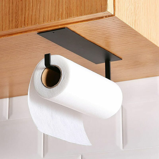 Roll Holder for Kitchen Toilet Bathroom 304 Stainless Steel Paper RollKitchen Roll Holder Holder No Drilling Wall Mounted 3M Adhesive 3M Stainless