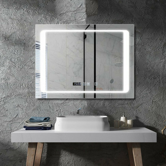 LED Mirror with Bluetooth Speaker, Rectangular, Size: 60x80cm