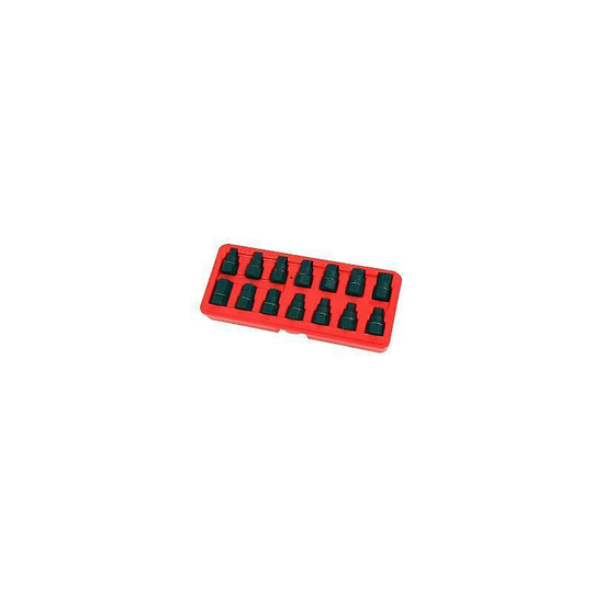 14pc Master Oil Drain Plug Key Socket Set Square Hex