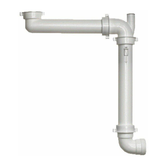 Reginox - Panama Space Saving Sink Basin Waste Syphon White Bathroom - White