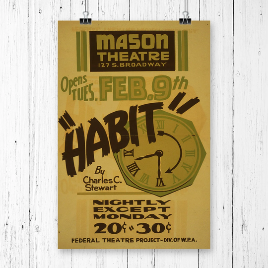 'Vintage WPA Habit' Vintage Advertisement