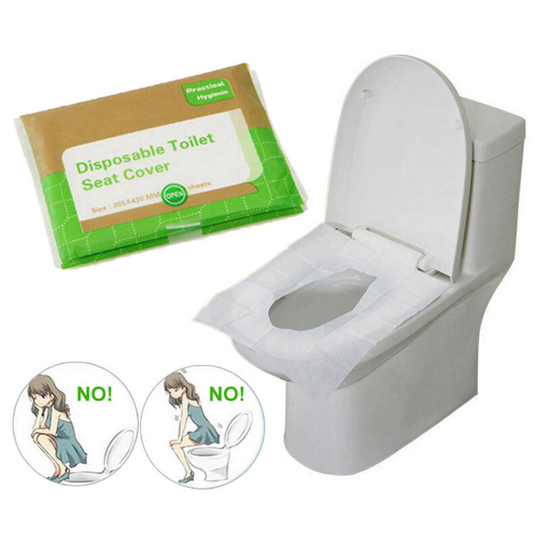 Disposable toilet seat covers, 20 pack individually wrapped, waterproof covers for adults, toddlers and children, for full coverage on the toilet,