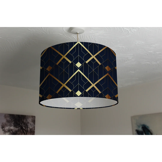 Art Deco Polyester Drum Lamp Shade