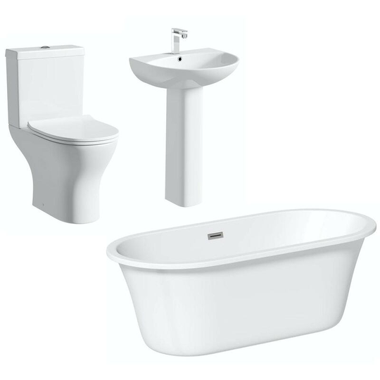 Curved modern freestanding bath suite - Orchard