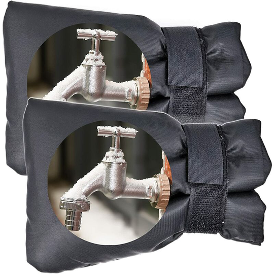 Perlerare - 2 pieces outdoor frost protection faucet, frost protection faucet, waterproof, thermal thickening faucet cover in the garden (black, 7.5