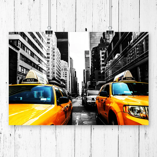 'Yellow Taxi Cab New York City' Graphic Art