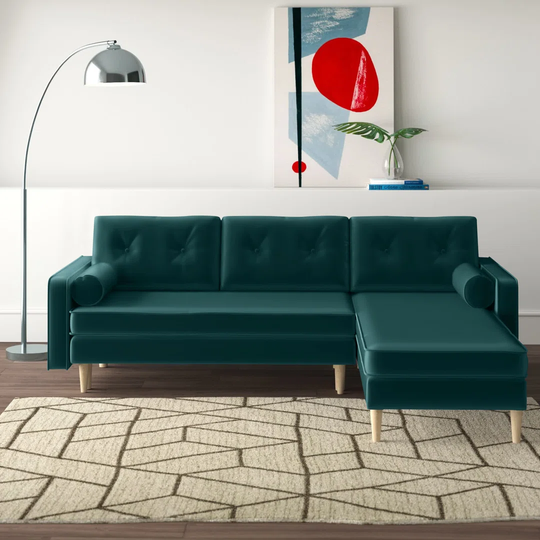Stclair 234" Wide Reversible Sleeper Corner Sofa Chaise