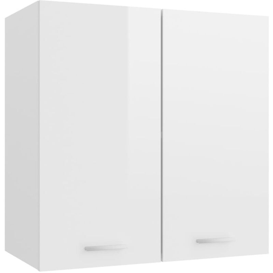 Hanging Cabinet High Gloss White 60x31x60 cm Chipboard