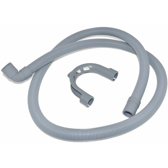 Miele Compatible Dishwasher Outlet Drain Hose 90° Bent End 22mm with Hook