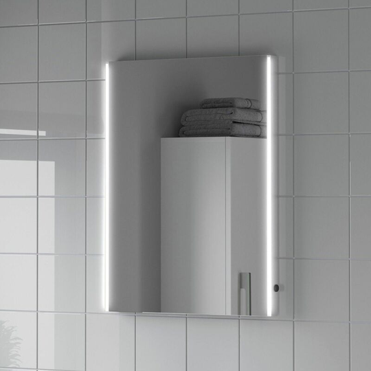 Bathroom led Illuminated Luxury Mirror Demister Mains Modern IP44 450x600mm - Silver