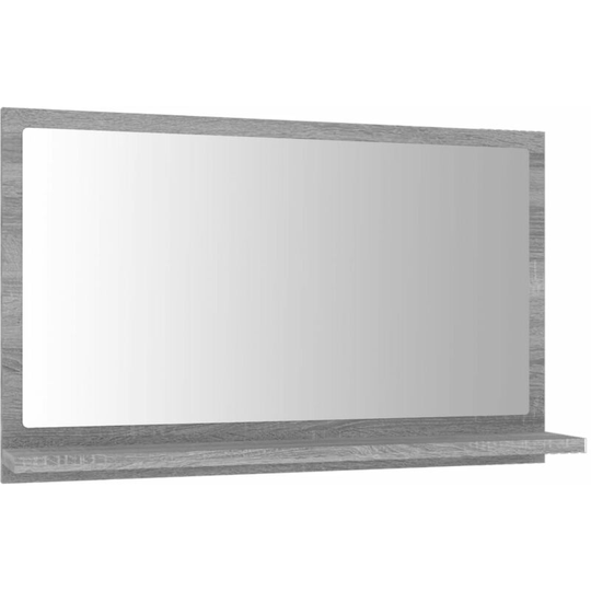 Bathroom Mirror Grey Sonoma 60x10.5x37 cm Engineered Wood Vidaxl Grey