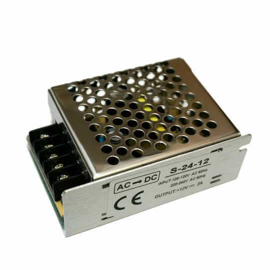 LED Transformer Power Regulator LED Strip Light CCTV Sign PSU - 24W