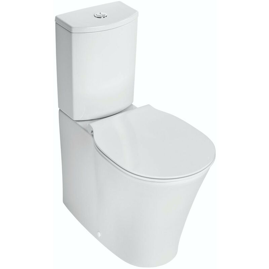 Ideal Standard Connect Air Arc close coupled toilet with soft close toilet seat - White