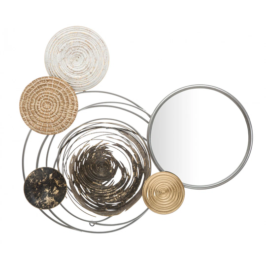 Shanghai Novelty Metal Framed Wall Mounted Accent in Gold/Silver