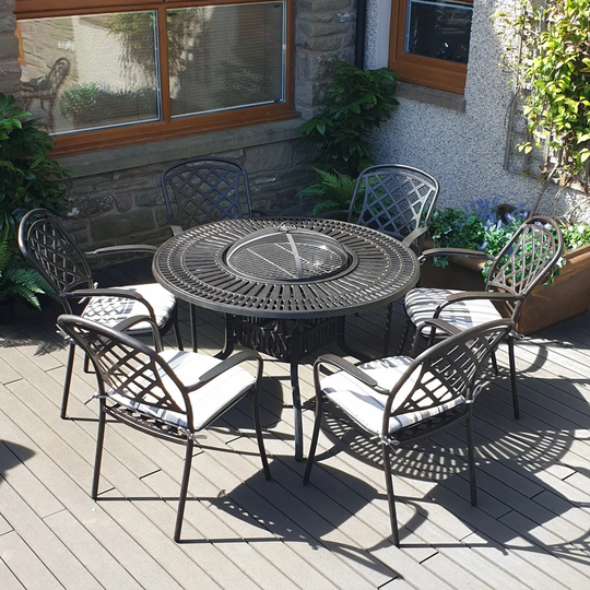 Carollton 6 Seater Dining Set with Cushions