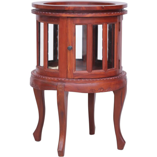 Vitrine Cabinet Brown 50x50x76 cm Solid Mahogany Wood Vidaxl Brown