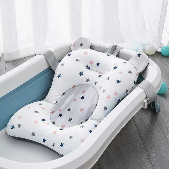 Baby Bath Pillow Newborn Bath Mat Baby Bath Support Net Baby Bathtub Pillow Non-slip Floating Bathtub Seat