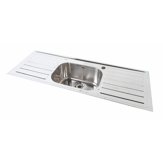 Pland Inset Single Bowl Double Drainer 1 Tap hole FPS0084 - N.s.s