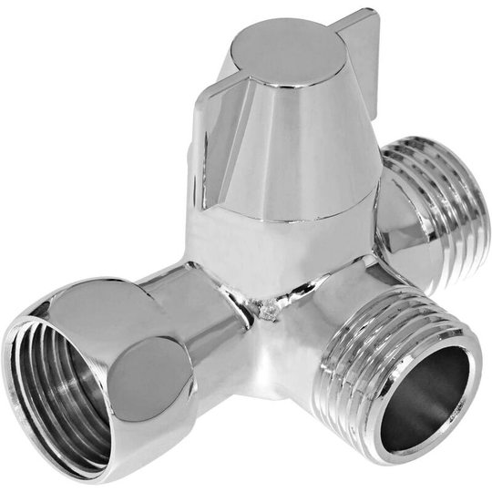 Diverter diverter for shower, hand shower and shower head 3-way diverter shower arm in solid brass, polished chrome (PV8) Dksfjkl