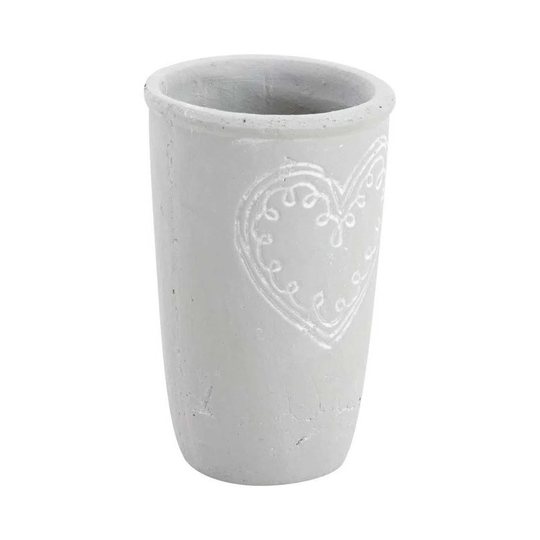 Heart Pattern Cement Vase