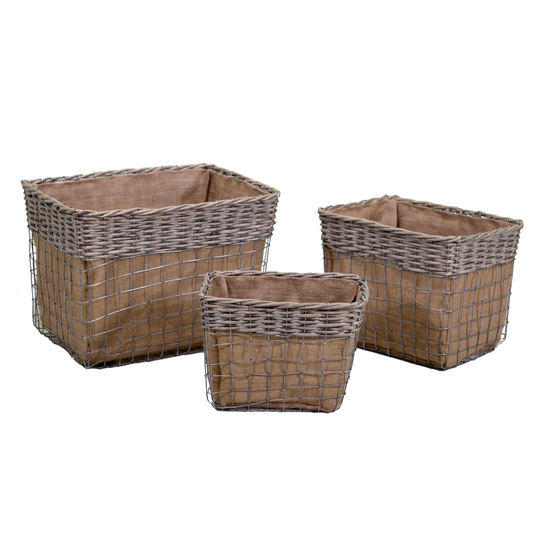Arem Wicker 3 Piece Basket Set