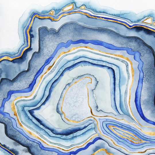 Cobalt Agate I by Grace Popp - Print