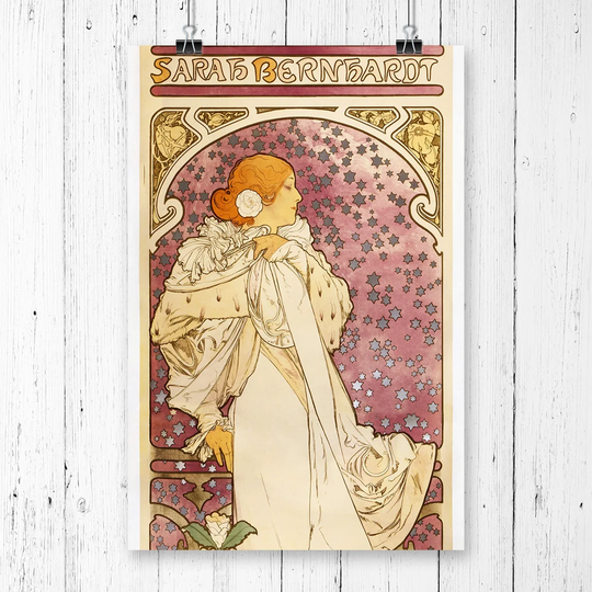 'La Dame Aux Camelias' by Alphonse Mucha Graphic art