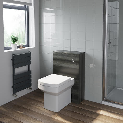 Artis Charcoal Grey Concealed Cistern Unit & Royan Toilet - 500mm Width (215mm Depth)